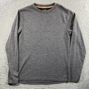 OMNI WOOL BASE LAYER SHIRT WOMENS LARGE GRAY LONG SLEEVE HIKING OUTDOORS CAMPING